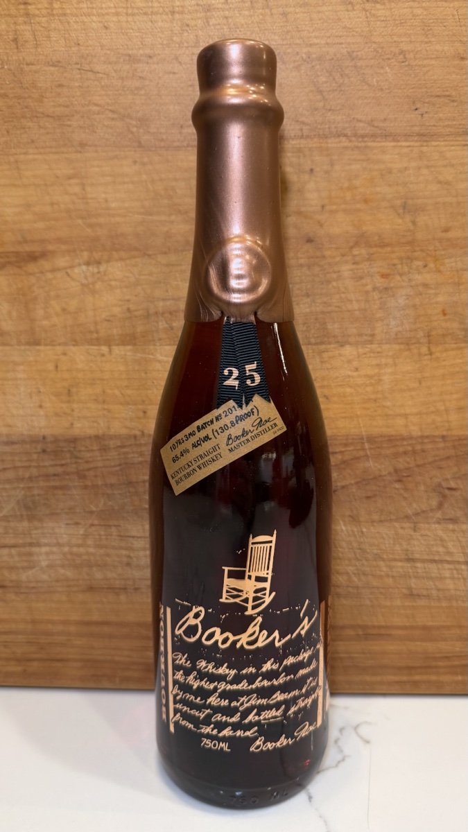 Booker’s 25th Anniversary bottle photo from bottle 410